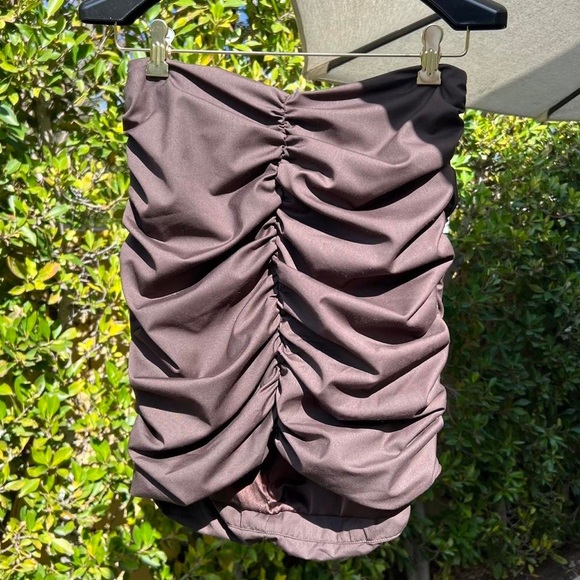 Mistress Rocks Brown Skirt - Picture 4 of 4